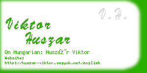 viktor huszar business card